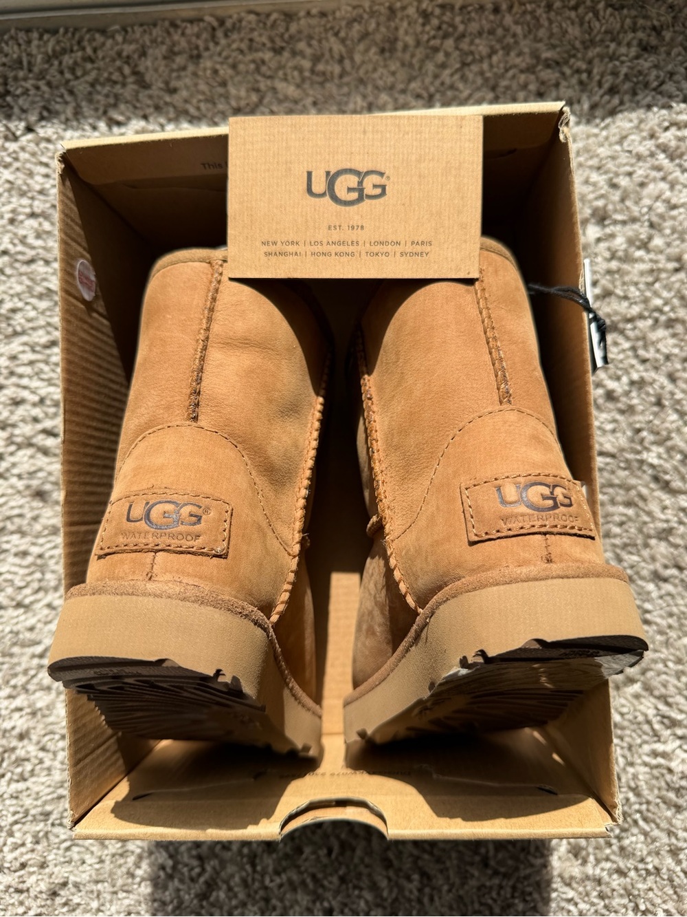 Kids Ugg Waterproof Boots - Chestnut Tan